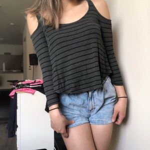 Charlotte Russe Open-Shoulder Top